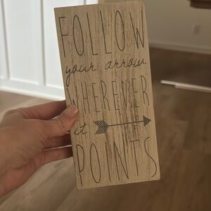 Rustic Wooden Sign with Inspirational Quote
